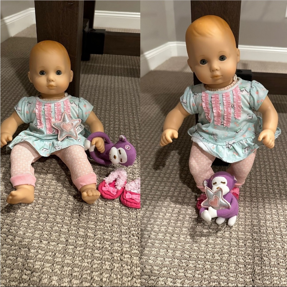 american girl doll bitty baby + toys and pjs as shown in picture!